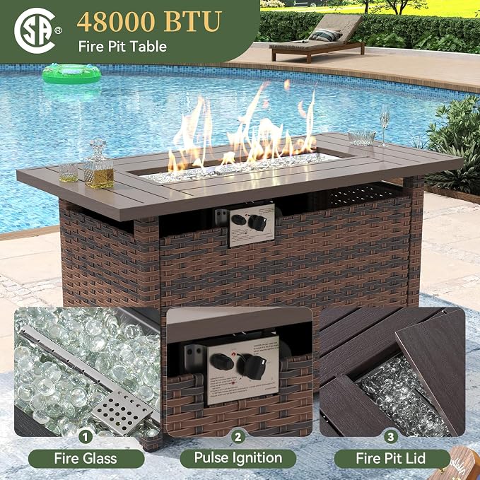 Aoxun 7 Piece Patio Furniture Set - Image 4