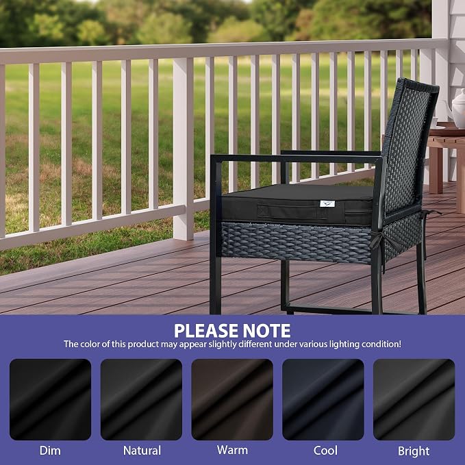 Outdoor Chair Cushions Set of 4, Waterproof Outdoor Seat Cushions - Image 7