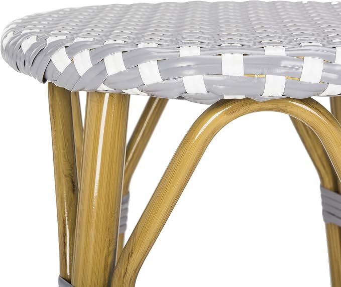 Safavieh PAT4018A Collection Kelsey Navy and White Indoor/Outdoor Bar Stool - Image 9