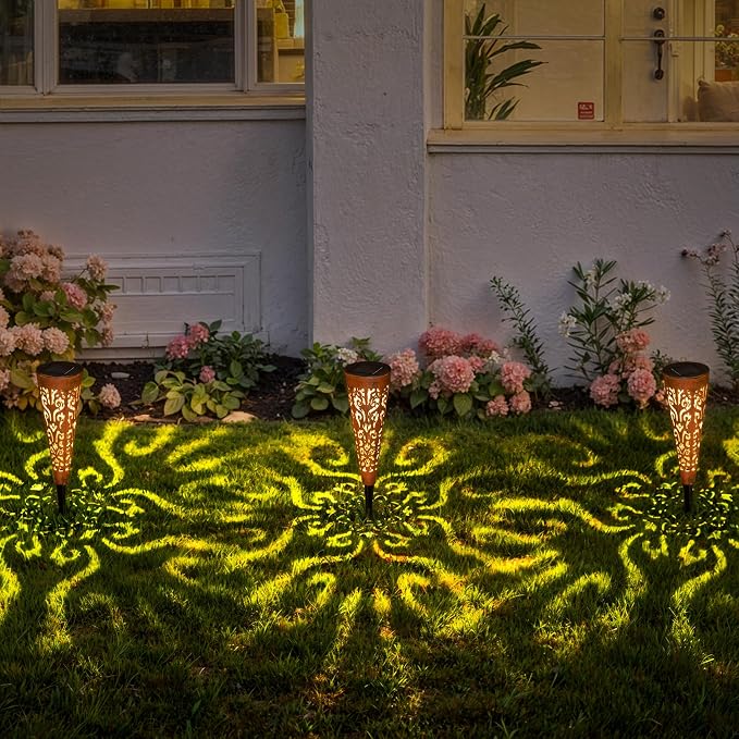 Go2garden 6Pcs Garden Solar Lights Outdoor Stakes Decorative Lighting - Image 5