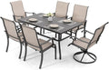 NUU GARDEN 7-Piece Outdoor Dining Table Set, All Weather Table by NUUGARDENCORPORATION