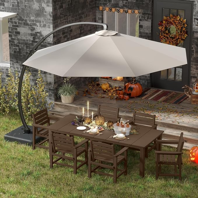 5-Piece Brown Outdoor Dining Set - Image 8