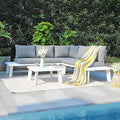 Soleil Jardin 4-Piece Outdoor Patio Furniture Set L-Shaped Aluminum Sectional by SoleilJardin