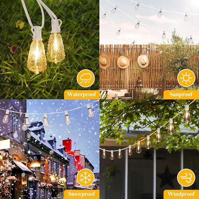 Brightever LED Outdoor String Lights, 100FT Patio Lights - Image 5