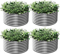 4 Pack 3x3FT Round Corrugated Galvanized Steel Raised Garden Bed Outdoor by CATMANOR