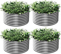 4 Pack 2x2FT Round Corrugated Galvanized Steel Raised Garden Bed Outdoor by CATMANOR