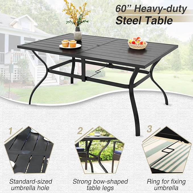 PHI VILLA 7 Piece Patio Dining Set - Image 3