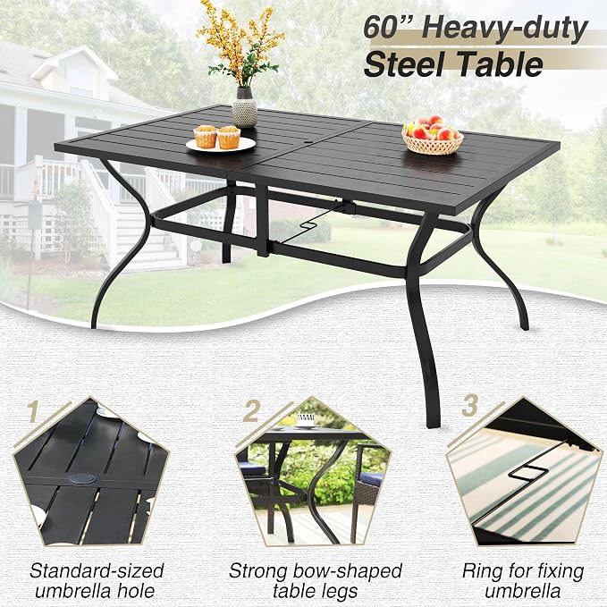 PHI VILLA 8-Piece Patio Dining Set - Image 8