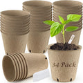 REMIAWY Peat Pots, 34 Pack 3.15 Inch Biodegradable Planting Peat Pots by GARDENANDTOOL