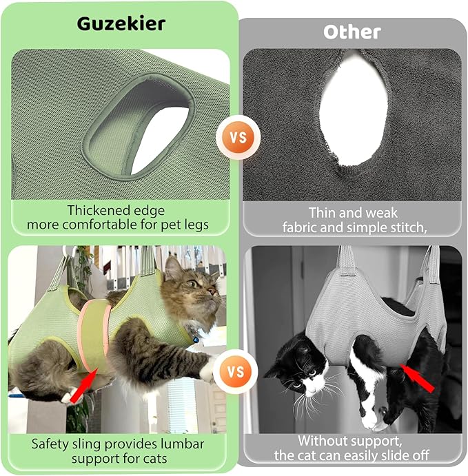 Guzekier Cat Grooming Hammock Harness - Image 3