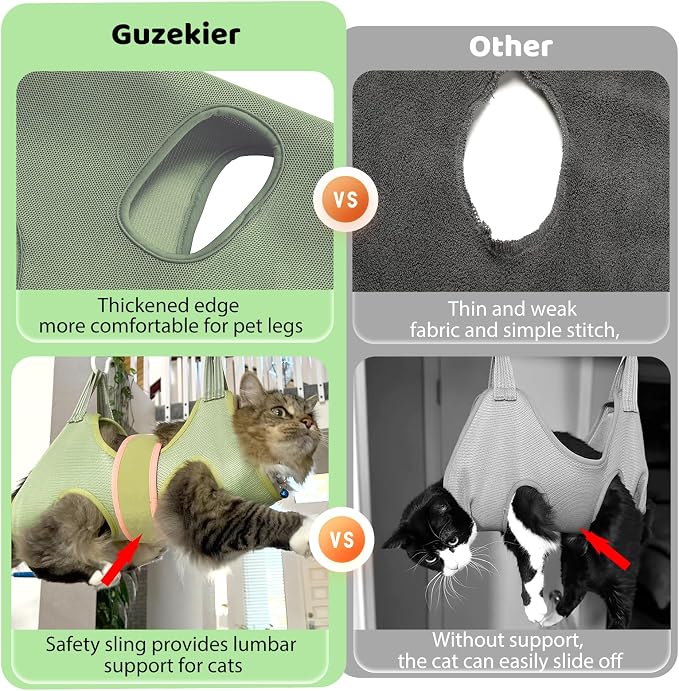 Guzekier Cat Grooming Hammock Harness - Image 2