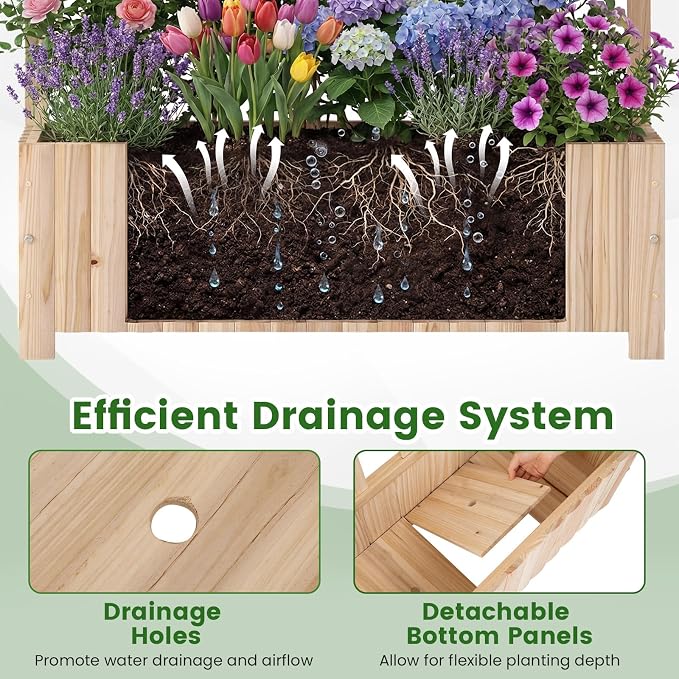 Giantex Wooden Raised Garden Bed - Image 4