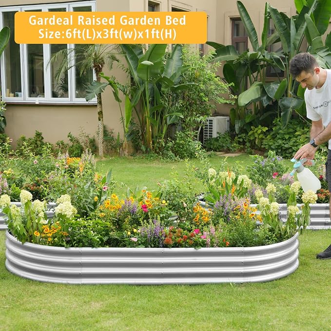 Garden 6x3x1ft Galvanized Raised Garden Bed Kit - Image 6