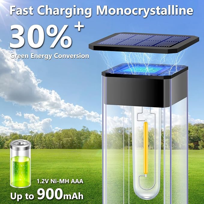 Bright Solar Pathway Lights Outdoor 8 Pack Solar Lights Outdoor LED Waterproof - Image 2