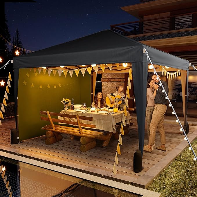10x10 Pop Up Canopy with Sidewalls, Outdoor Instant Canopy Tent with Carry Bag - Image 6