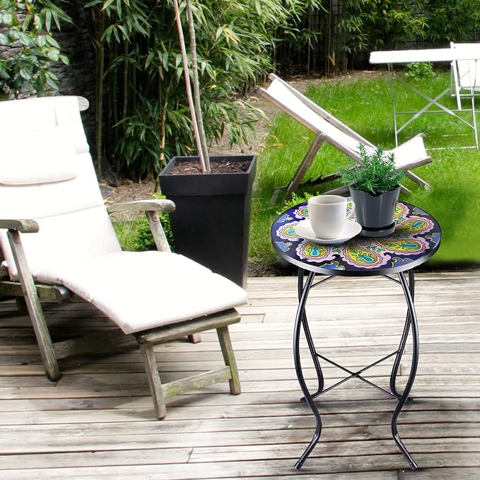 2PCS 12 Inch Small Outdoor Side Table - Image 6