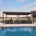 PURPLE LEAF 13' x 20' Louvered Pergola Outdoor Adjustable Louvre Shade Modern by PURPLELEAF