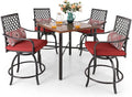 Sophia & William Outdoor Patio Bar Set 5 Piece High Dining Table and Chairs by SophiaWilliam