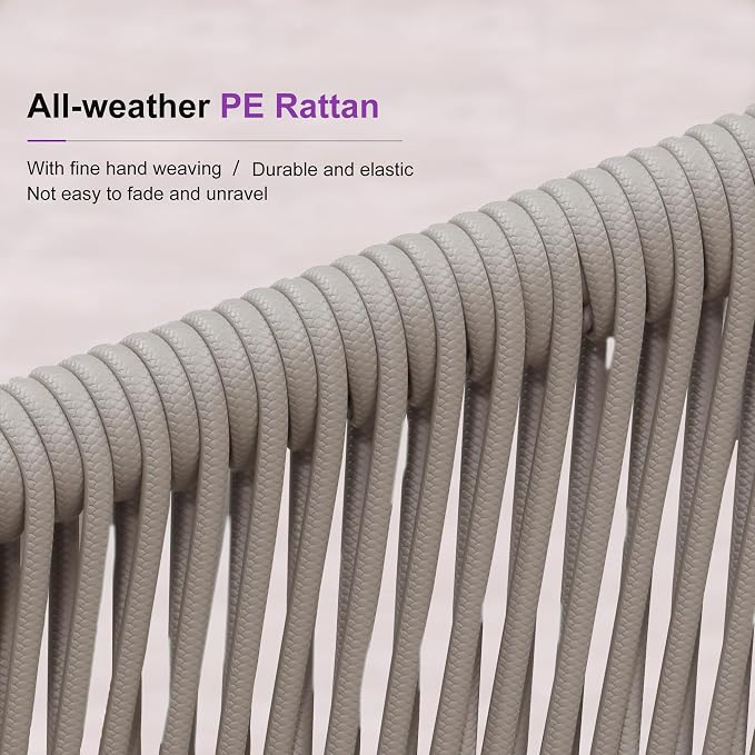 PURPLE LEAF 13 Pieces Outdoor Dining Set Patio Dining Furniture Set Aluminum - Image 7