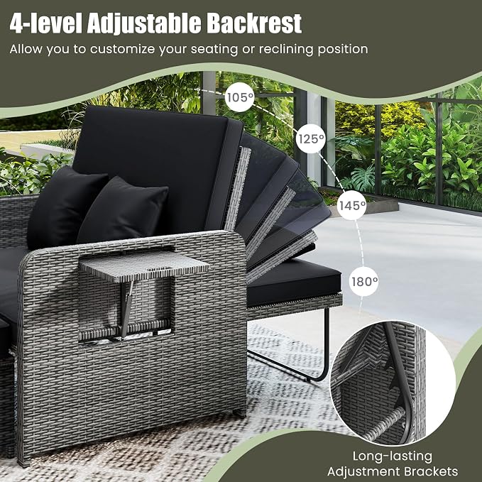 Tangkula Patio Rattan Daybed - Image 5