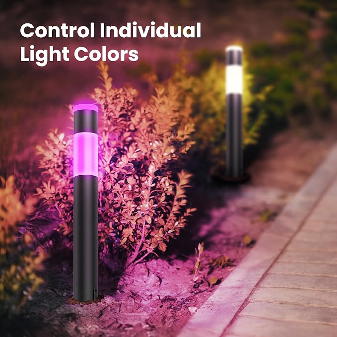 Feit Electric Smart Color Changing & Tunable White Outdoor Bollard Path Lights - Image 5