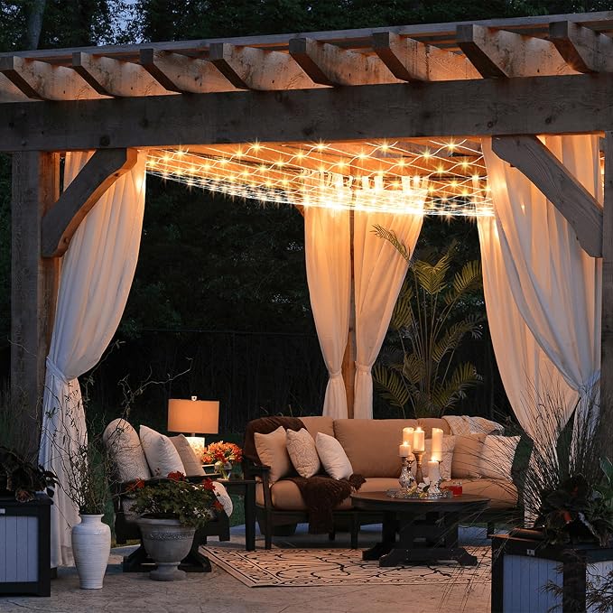 Eueasy Net Lights Outdoor, 270 LED Gazebo Lights, 10×10 FT Connectable - Image 5