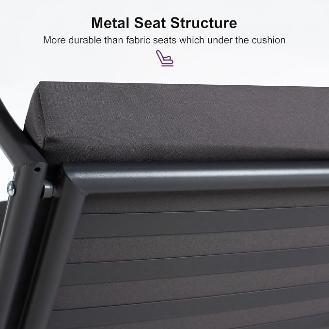PURPLE LEAF Outdoor Patio Porch Swing - Image 8