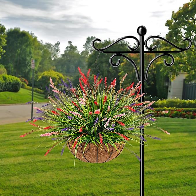 Artificial Faux Plants Flowers for Outdoor Decorations, Fake Monkey Grass for - Image 3