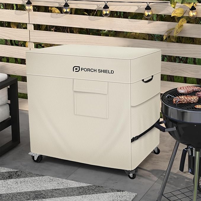 Porch Shield Waterproof Rolling 80-100 Qt Cooler Cart Cover Fits Most Patio Ice - Image 7