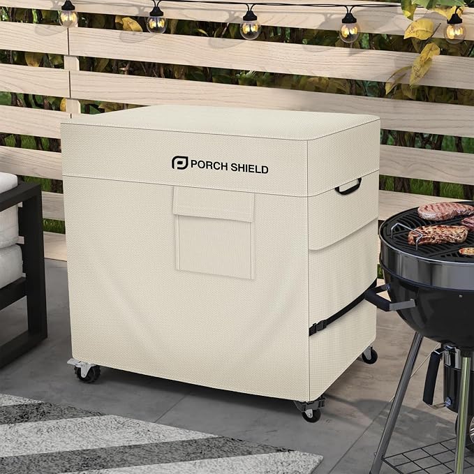 Porch Shield Waterproof Rolling 80-100 Qt Cooler Cart Cover Fits Most Patio Ice - Image 6