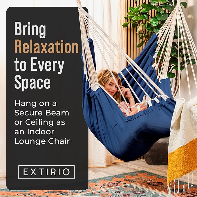 Hanging Hammock Chair Swing – Hanging Chair Outdoor & Indoor - Image 6