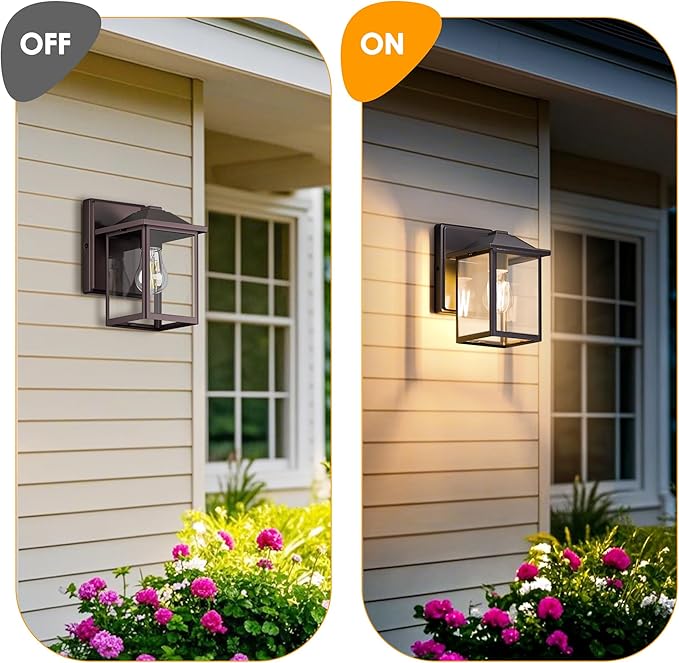 Outdoor Wall Lantern, Exterior Waterproof Wall Sconce Light Fixture, Dark - Image 5