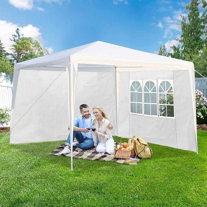 Smartxchoices 10' X 10' Outdoor White Waterproof Gazebo Canopy Tent - Image 7