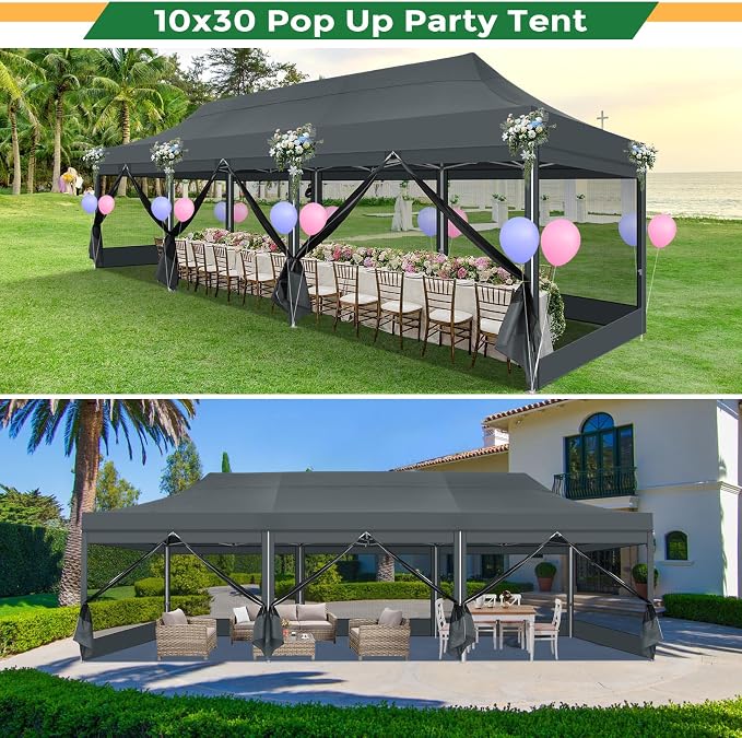 COBIZI 10x30 Heavy Duty Pop Up Canopy Tent - Image 2