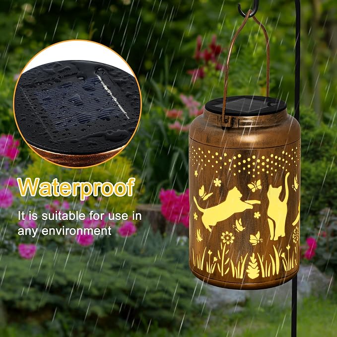 Cat Gifts Solar Lanterns Outdoor Waterproof, Birthday Gifts - Image 2
