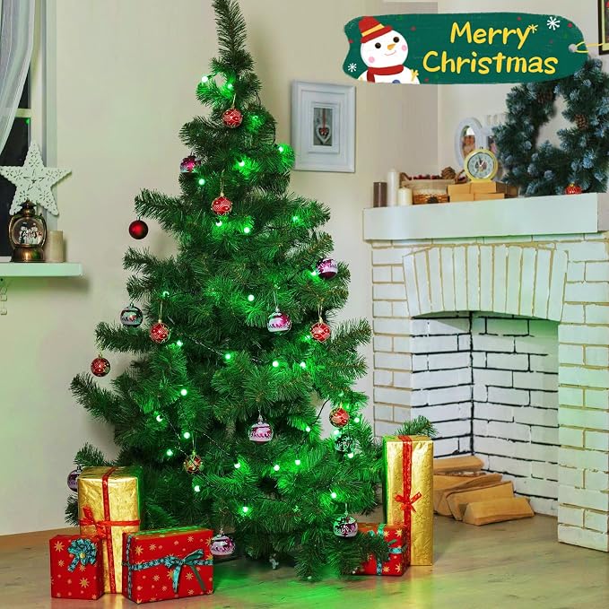 75.8 FT 200 LED Green Christmas String Lights Outdoor & Indoor, Memory Function - Image 2