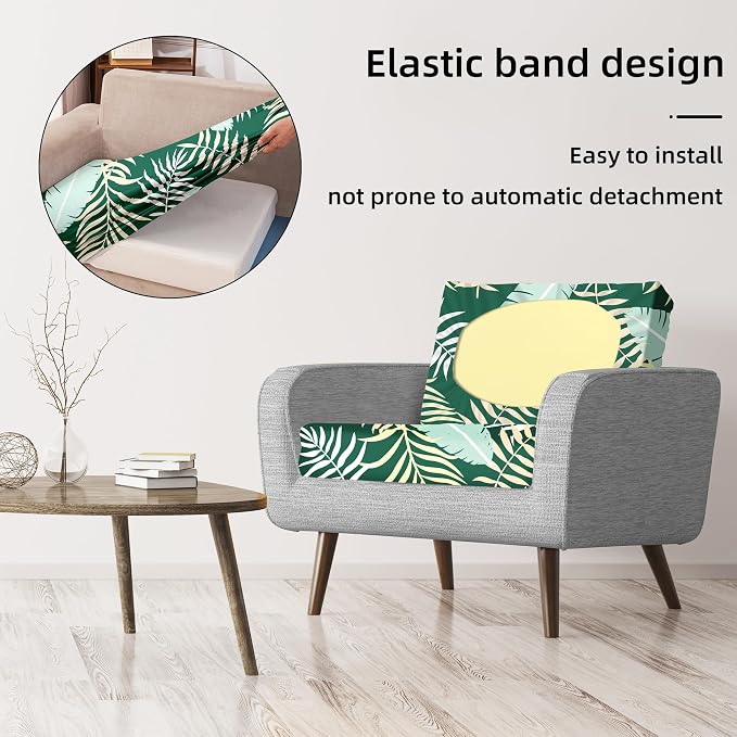 8Pcs Stretch Patio Cushion Covers, Outdoor Couch Covers Replacement, Outdoor - Image 5