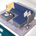 Patiorama 5 Piece Outdoor Patio Furniture Set, Outdoor Sectional Conversation by Patiorama