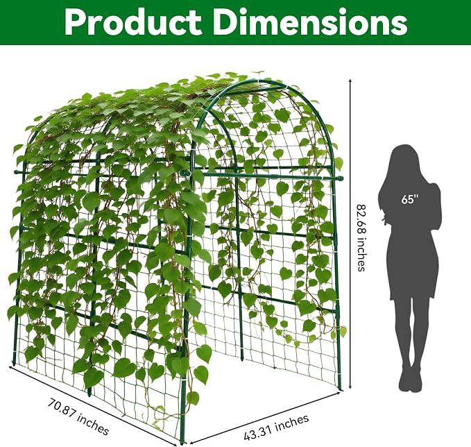 Garden Arch Trellis for Climbing Plants Outdoor - Image 4