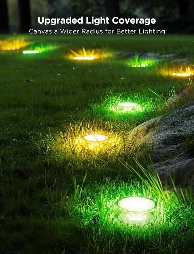 Govee Outdoor Ground Lights 2, 50ft Patio Decorations, 15 Pack RGBIC Pathway - Image 3