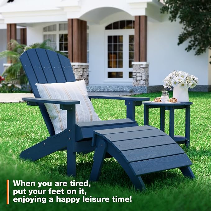 YEFU Adirondack Ottoman Set of 2, Patio Foot Rest, Adirondack Foot Rest - Image 2