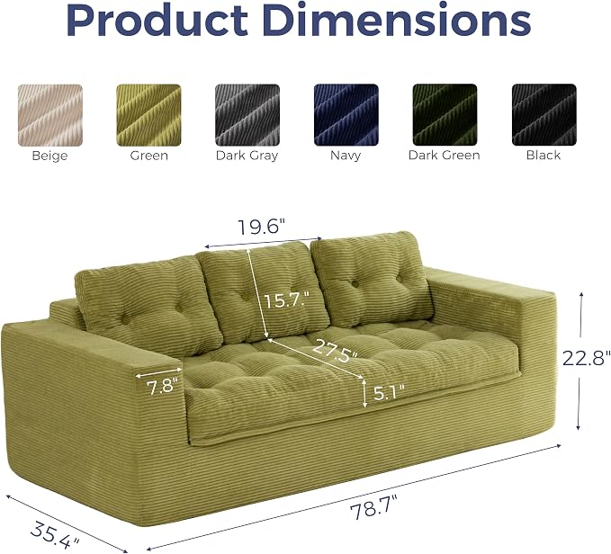 MAXYOYO 79" Loveseat Sofa Couch - Image 2