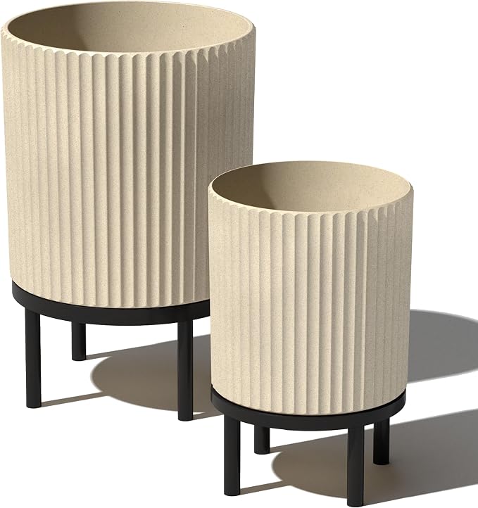 Veradek Demi Series Round Planter w/Stand by VeradekOutdoor