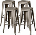 Yaheetech 30 Inch Metal Bar Stools Set of 4, Bar Height Backless Bartools by Yaheetech