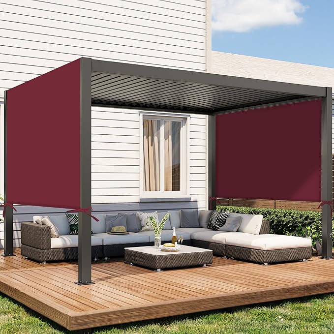 17x6.8 Ft Universal Pergola Replacement Canopy, Outdoor Canopy Shade Cover - Image 4