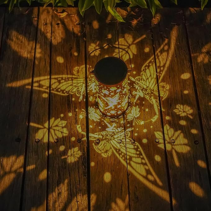 Fairy Solar Lanterns Outdoor Hanging Maple Leaf Decor Lantern, Waterproof - Image 3