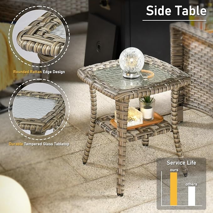 HOOOWOOO 5 Piece Patio Furniture Conversation Sets - Image 9