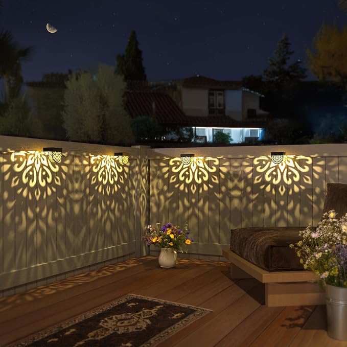 Solar Fence Lights Wall lihgts Outdoor Decorations 6 Pack Solar Step Lights - Image 4