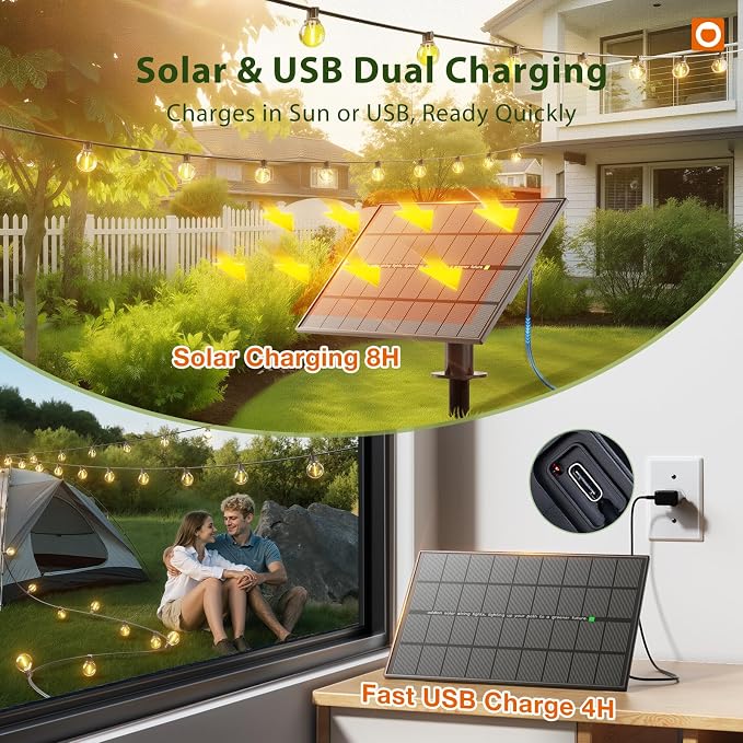 addlon 150FT Solar String Lights Outdoor Waterproof - Image 8
