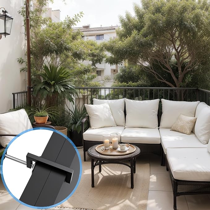 4 Pcs 2.36 in Adjustable Sectional Couch Connectors Outdoor Patio Furniture - Image 3